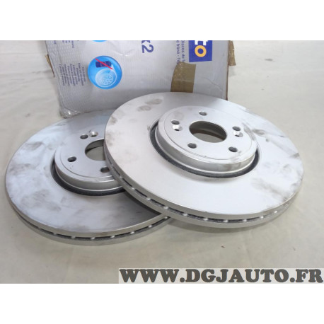 Jeu 2 disques de frein avant ventilé 323.7mm diametre Norauto ND7357 pour renault espace 4 IV velsatis vel satis 