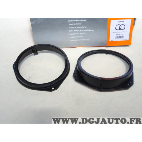 Jeu 2 entretoises support fixation enceinte haut parleur 165mm Norauto 639969 pour opel corsa de 1993 à 1996 