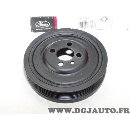 Poulie damper vilebrequin Gates TVD1001 pour audi A3 A4 A5 A6 Q2 Q3 Q5 TT ford galaxy seat inca alhambra toledo 2 3 4 II III IV 