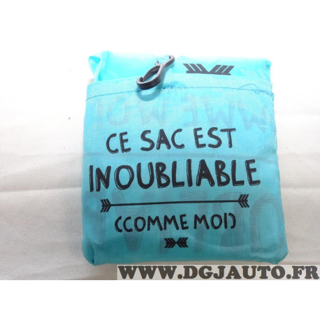 Sac de courses bleu pliage Zigoh 2170227 3700619608228 Ce sac est inoubliable comme moi 