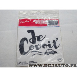 Autocollant sticker decoration Je covoit' Cadox 156910 vinyle transparent 