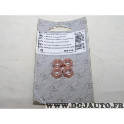 Lot 4 ecrous M8 fixation tuyau echappement Bosal 258028 pour pour divers véhicules fiat alfa romeo lancia citroen peugeot merced