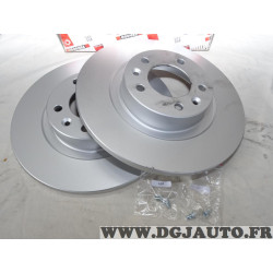 Jeu 2 disques de frein arriere plein 290mm diametre Ferodo DDF2297C pour peugeot 508 dont SW 