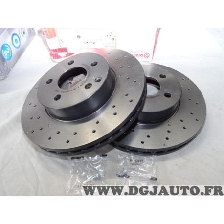 Jeu 2 disques de frein avant ventilé 295mm diametre Brembo 09.A613.51 pour mercedes classe C W204 