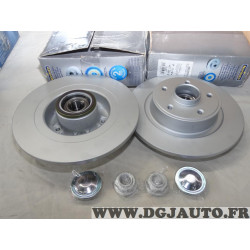 Jeu 2 disques de frein arriere plein 274mm diametre avec roulement Norauto NDL0006 pour renault laguna 2 II 