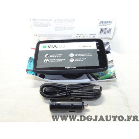 GPS navigateur europe Tomtom 4AL51 model VIA 53 avec prise chargeur allume cigare 