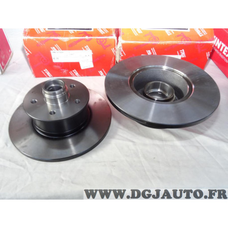 Jeu 2 disque de frein plein arriere 278mm diametre TRW DF1524S pour volkswagen transporter caravelle de 1979 à 1992 