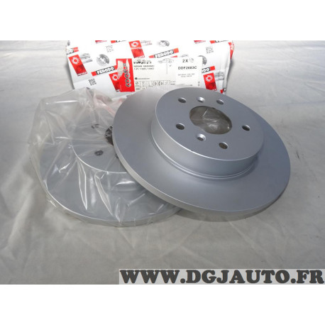 Jeu 2 disques de frein arriere plein 290mm diametre Ferodo DDF2683C pour renault kadjar megane 4 IV captur 2 II nissan qashqai J