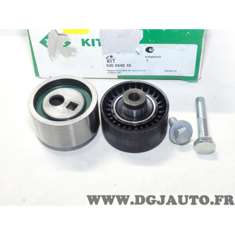 Lot galet tendeur + enrouleur courroie de distribution (non incluse) INA 530044010 pour citroen C15 jumpy berlingo xsara fiat sc