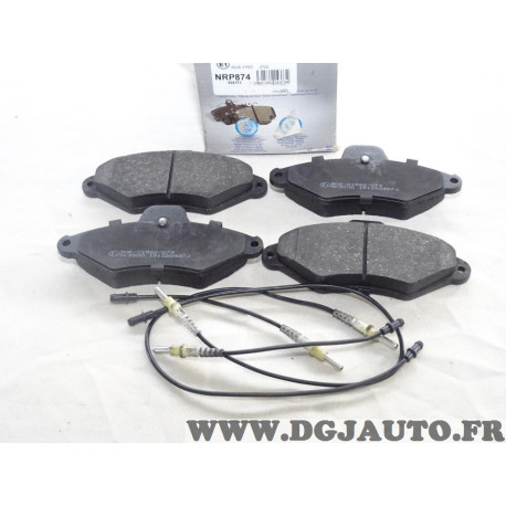 Jeu 4 plaquettes de frein avant montage bendix Norauto NRP874 pour citroen xantia 