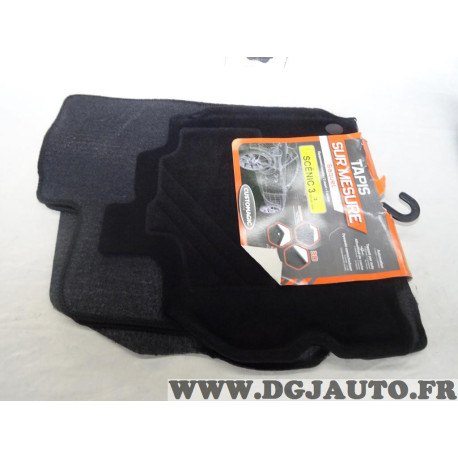 Jeu 4 tapis de sol sur mesure avant et arriere Customagic 202460 pour renault scenic 3 III partir de 2009 