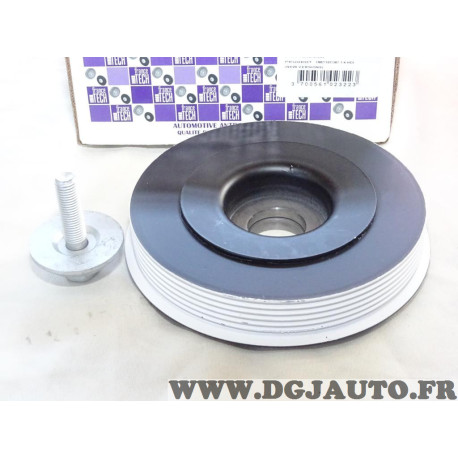 Poulie damper vilebrequin France tech FTK126 pour citroen C1 C2 C3 C4 C5 berlingo xsara dont picasso jumpy 2 II nemo DS3 DS4 DS5