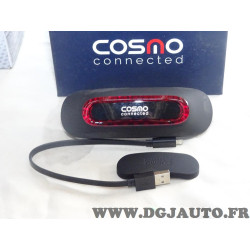 Cosmo connected noir mat Cosmo CM0101002FR pour feu de freinage connecté casque moto velo trottinette 