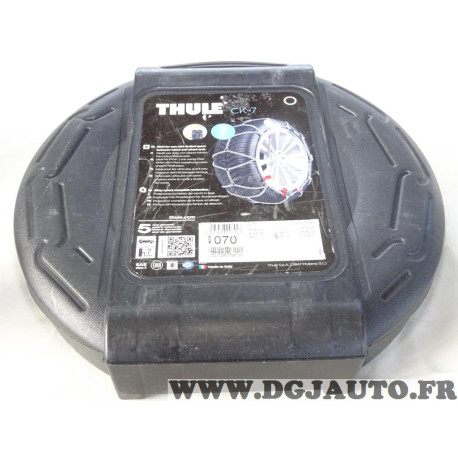 Jeu 2 chaines neige Thule 070 CK7 pour roue jante 175/80/14 175/75/14 195/70/13 175/70/15 195/65/14 185/65/15 205/60/14 195/60/1