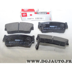 Jeu de 4 plaquettes de frein avant montage akebono Ferodo FDB712 pour suzuki vitara grand vitara X-90 