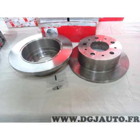 Jeu 2 disques de frein arriere plein 280mm diametre Brembo 08.8094.40 pour citroen jumper fiat ducato 1 2 I II peugeot boxer 