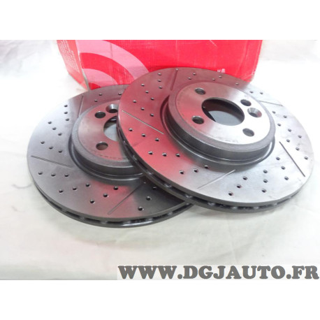 Jeu 2 disques de frein avant ventilé 294mm diametre perforé Brembo 09A04721 pour mini one cooper clubman roadster R50 R52 R53 R5