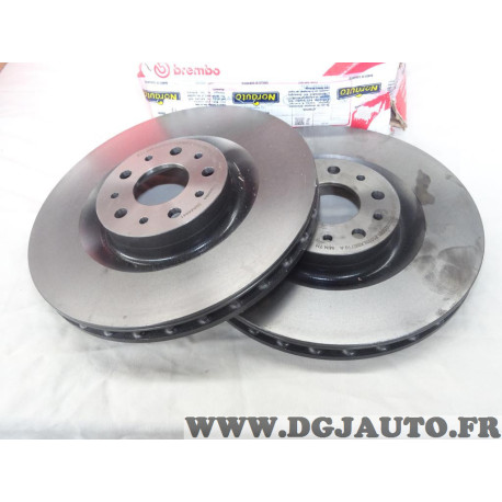 Jeu 2 disques de frein avant ventilé 305mm diametre Brembo 09.A444.41 pour fiat doblo 3 4 III IV 500L opel combo D 