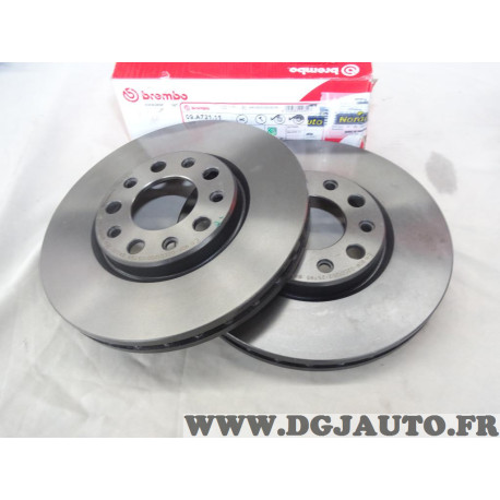 Jeu 2 disques de frein avant ventilé 281mm diametre Brembo 09A72111 pour alfa romeo giulietta fiat 500X jeep renegade 