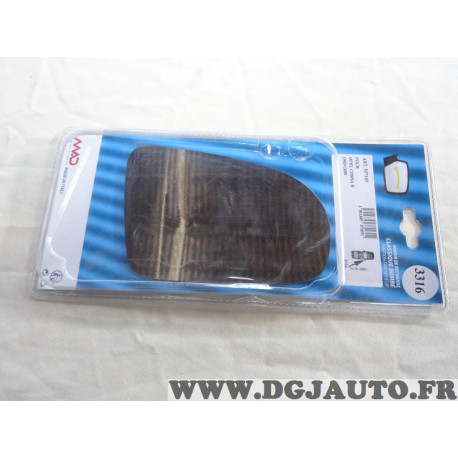 Vitre miroir glace retroviseur droit MAD 3316 537169 pour opel corsa B de 1993 à 2000 